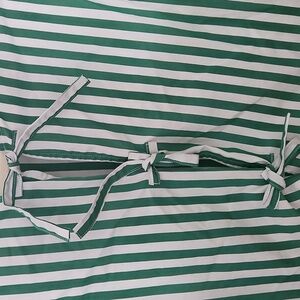 Marc New York Green and White Striped Blouse